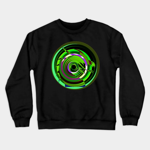 Green Dragon Head Mandala Crewneck Sweatshirt by TheDaintyTaurus